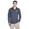 UltraClub Men's Cool & Dry Heathered Performance Quarter-Zip