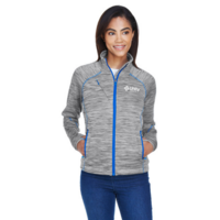 North End Ladies' Flux Mélange Bonded Fleece Jacket