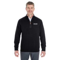 Devon & Jones Men's Manchester Fully-Fashioned Quarter-Zip Sweater