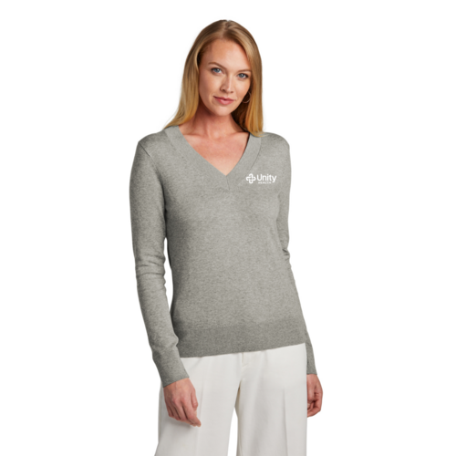 Brooks Brothers Womens Cotton Stretch V-Neck Sweater